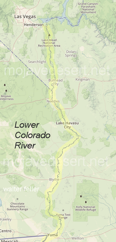 Lower Colorado River map