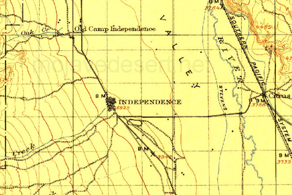 USGS map of Independence in 1907