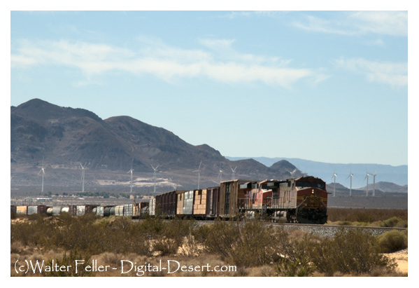 Railroad at Mojave, California -- junction of the Mojave Desert