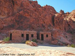Sandstone historic rock cabins, Valley of Fire